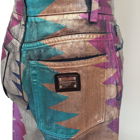 Dolce & Gabbana Amber Painted Jeans - Picture 7 of 16